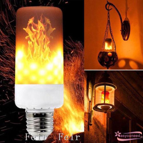Aydღ-E27 LED Flicker Flame Light Bulb Simulated Burn Fire | Shopee ...