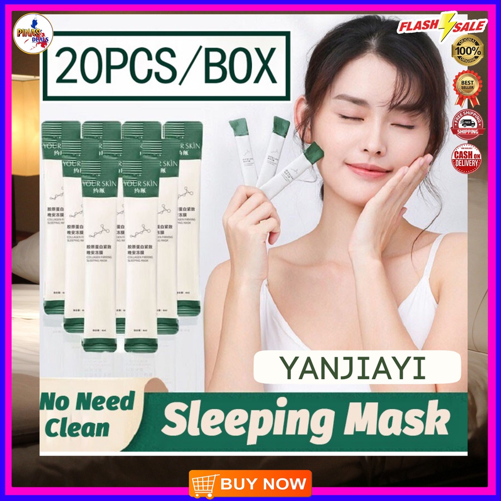 20PCS/BOX YANJIAYI COLLAGEN FIRMING SLEEPING MASK NO-CLEANING TRENDING ...