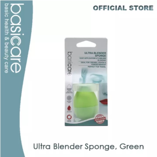 Basicare Ultra Blender Sponge Green with Silicon Cover BCFEC29 | Shopee ...
