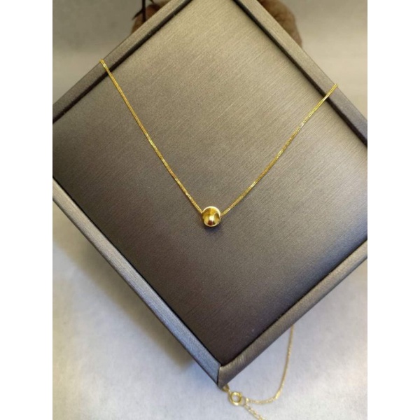 Light weight gold hot sale ball chain necklace