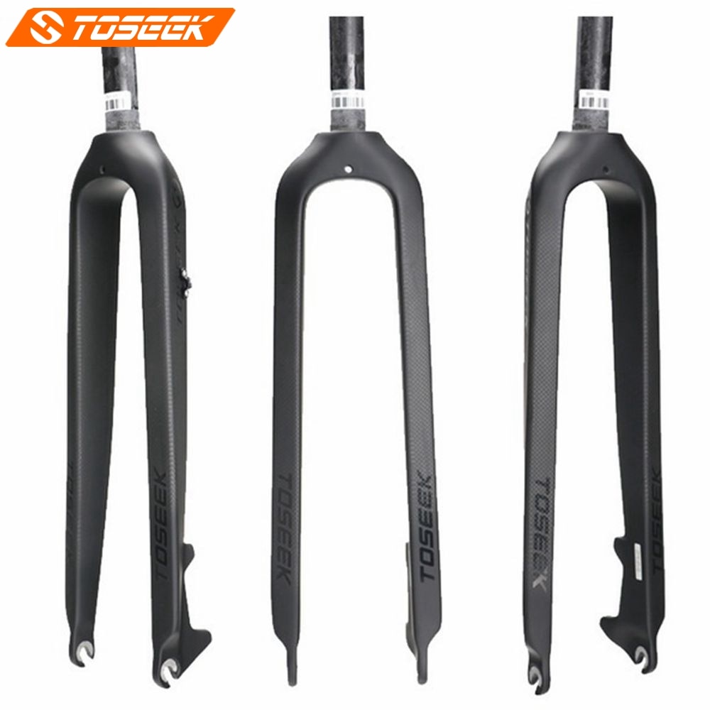 TOSEEK Matte 3K Carbon Fiber Mountain Bike Fork 1 1 8 Rigid Disc Brake MTB Bicycle Forks 26 27.5 29er Straight Tapered Tube 28.6mm Shopee Philippines