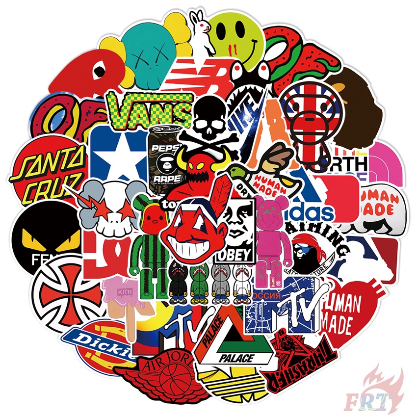 50Pcs/Set Classical Fashion Brand Series 01 Stickers DIY Fashion ...