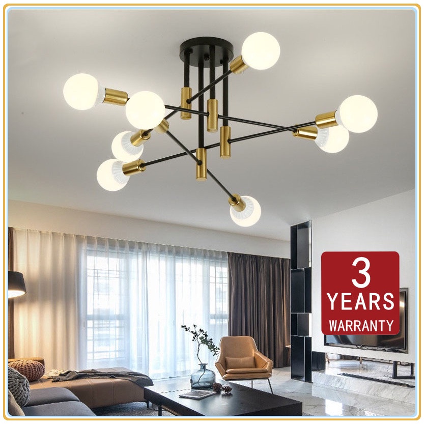 Chandelier Lighting Industrial Vintage Pendant Light Flush Mount ...