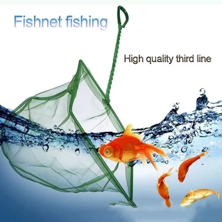 4inch Aquarium Fish Net Quick Catch Mesh Wire Net Safe for All Fish, Green