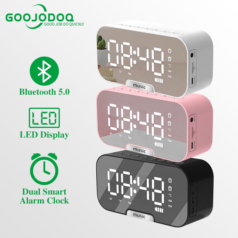 Goojodoq Wireless Bluetooth Speaker Multifunction LED Digital Dual