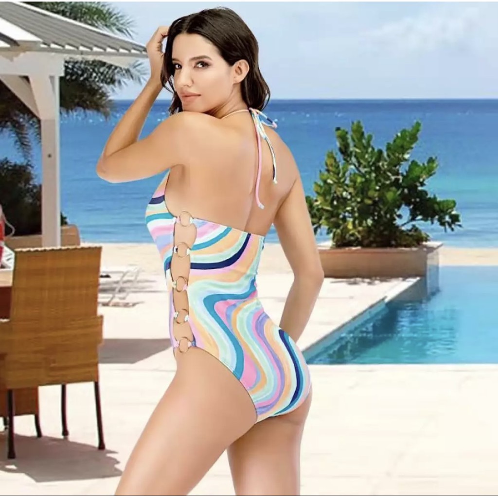 YMI Sexy metal hollow woman one piece With chest pad swimsuit