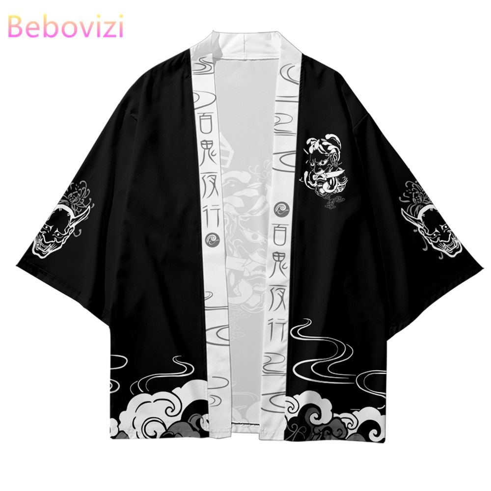 Plus Size 6XL 5XL 4XL Fashion Japanese Anime Robe Cardigan Women Men ...
