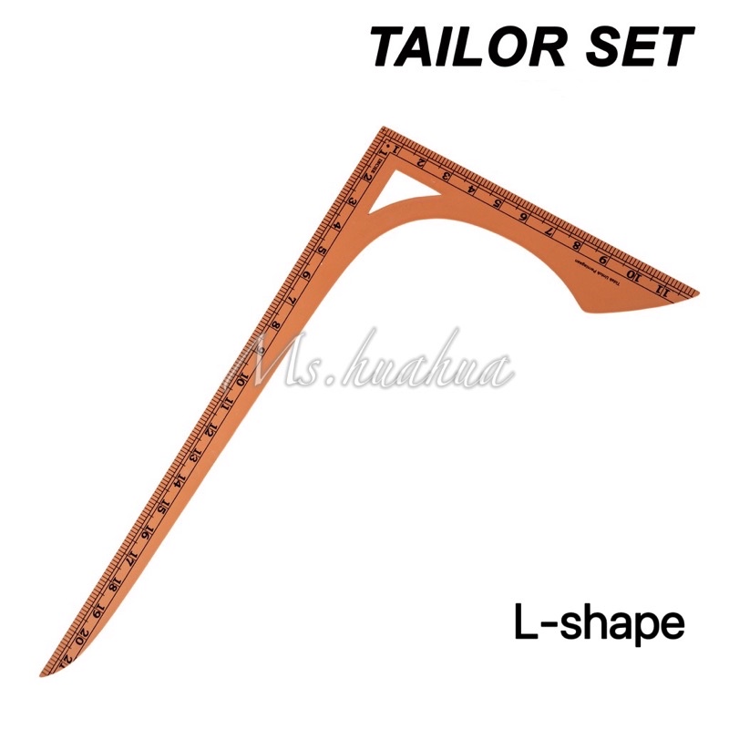 Tailor Ruler Set Pembaris Jahit Set Pvc Tailor Ruler L Shape Curve