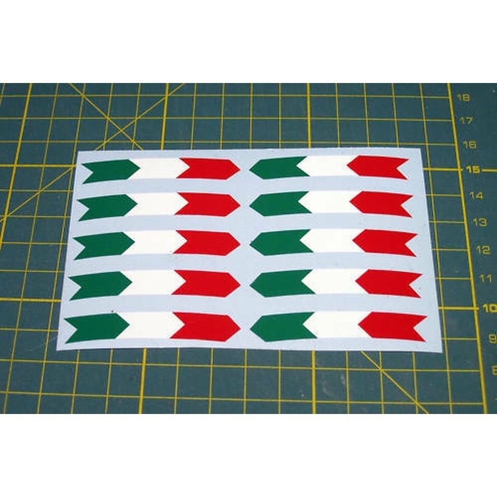 10x SET 0F 10 ITALIAN FLAG WHEEL RIM STICKERS v002 | Shopee Philippines