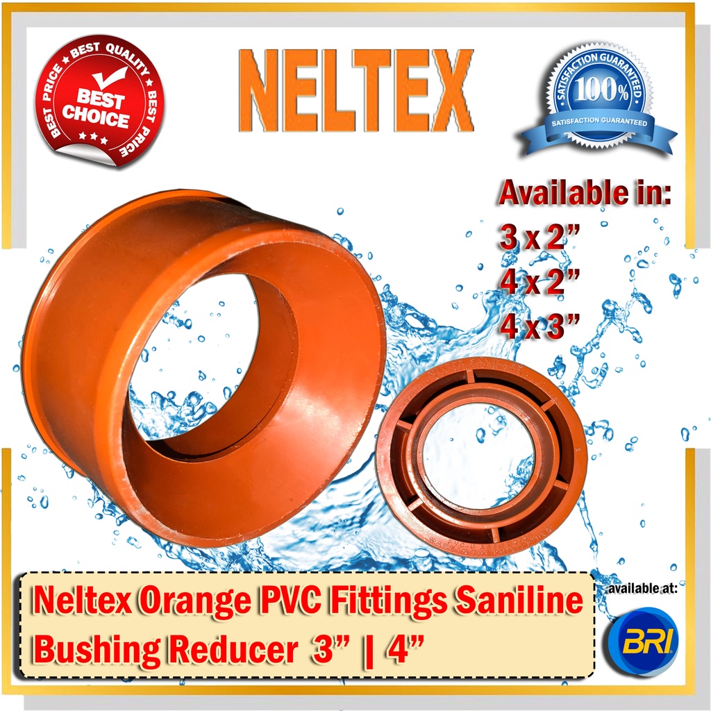 Neltex Orange PVC Fittings Saniline Bushing Reducer 3 x 2 Shopee