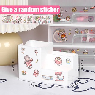 W&G Kawaii Large Capacity Transparent Drawer Type Desktop