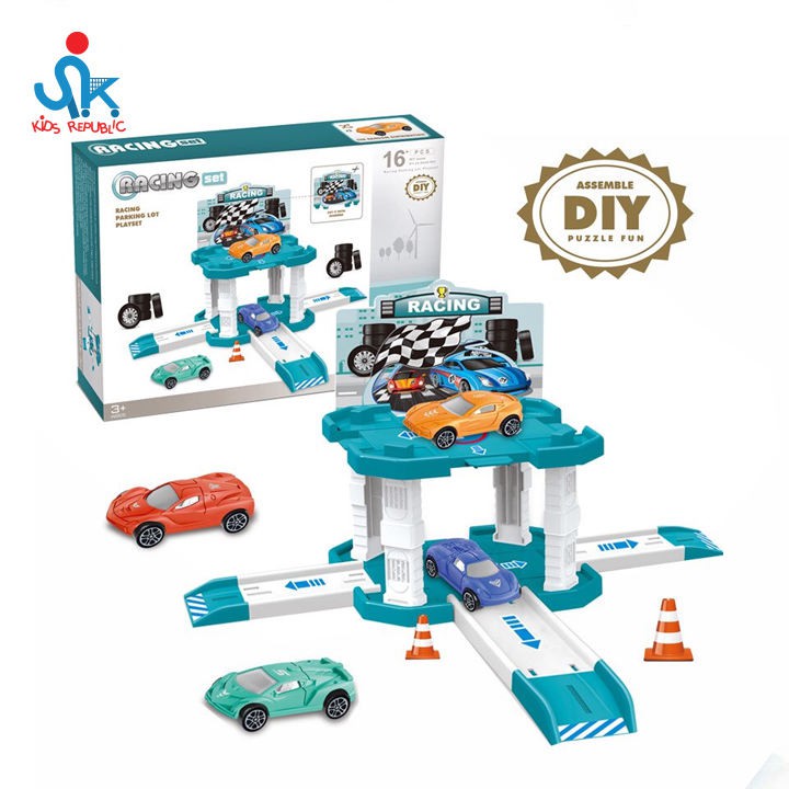 Pretend Racing Cars Parking Lot Set Toys For Kids | Shopee Philippines