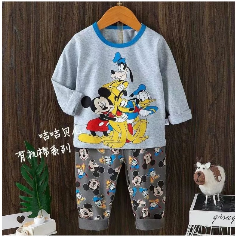 Pajamas For Children import Nightgowns Boys Suits Long Sleeve mickey pj