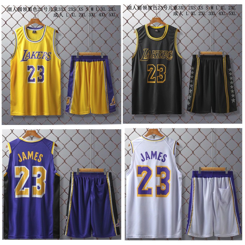 Cosplayshow Lakers Basketball Jersey Number 6 LeBron James Man 2 Pieces Short Sleeve for Adults and Kids 2023