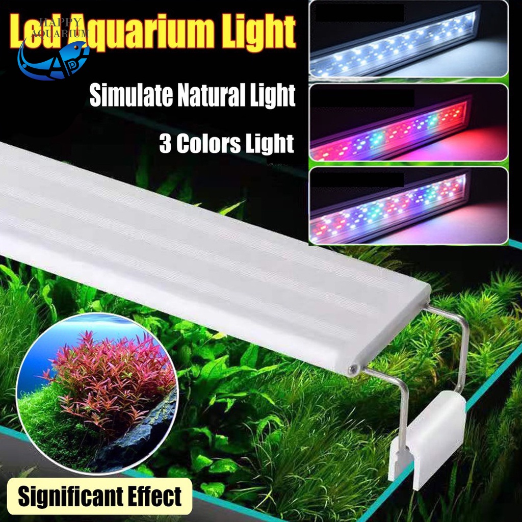 Aquarium Light Tricolor Waterproof Fish Tank Light Aquarium LED Light ...