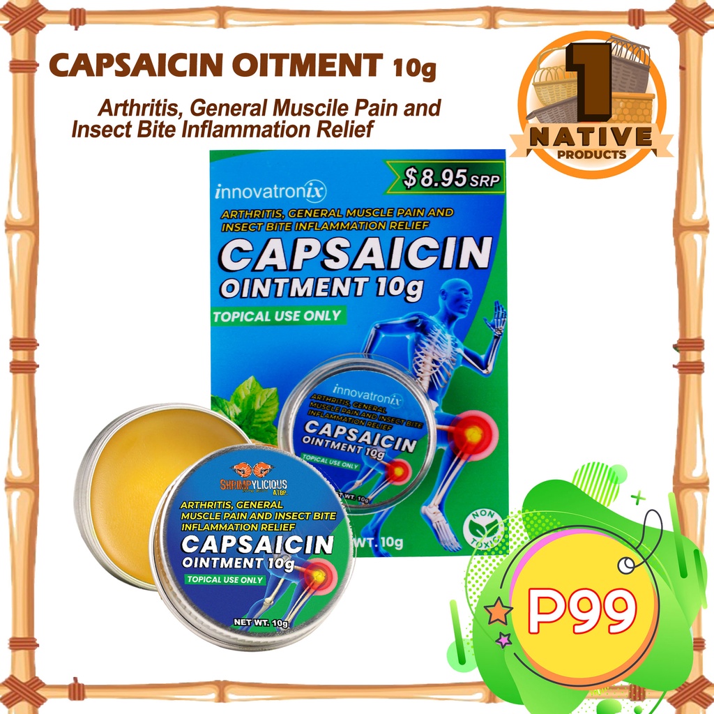 1Native Capsaicin Ointment 10g General Muscles Pain, Anti Arthritis