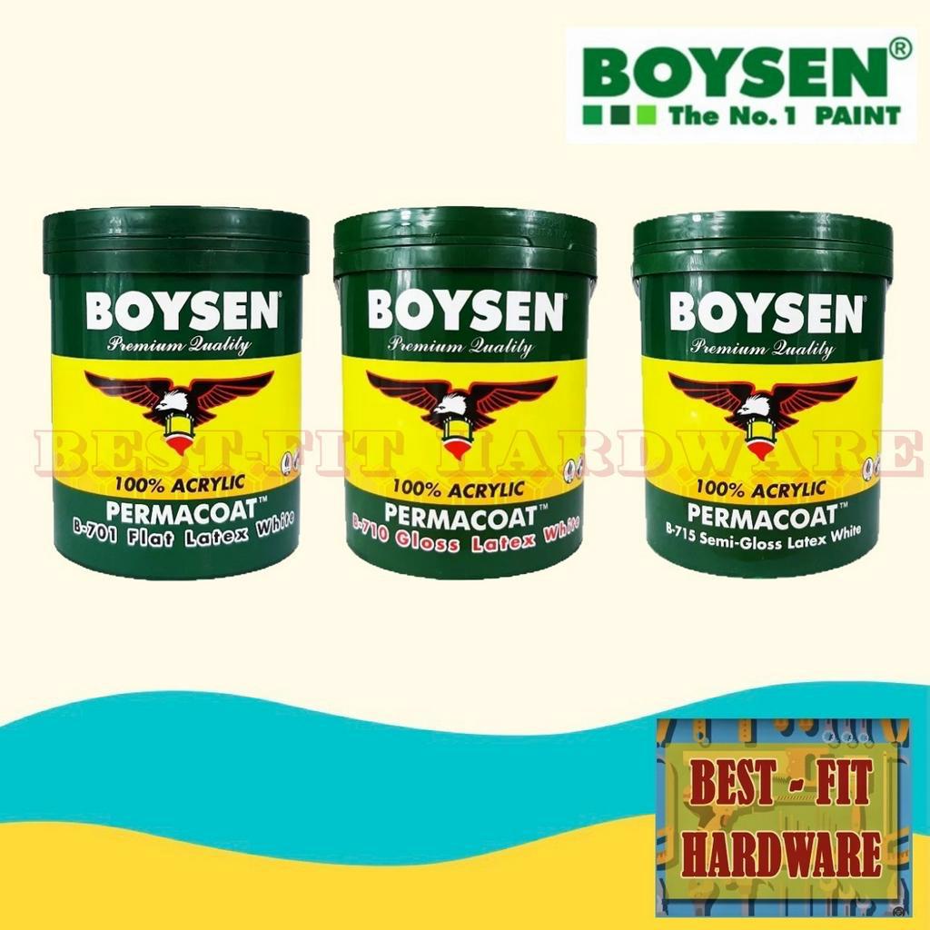 BOYSEN PERMACOAT 1L - 710 GLOSS / 715 SEMI-GLOSS / 701 FLAT LATEX WHITE ...