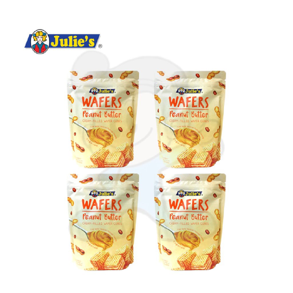 Julies Wafers Peanut Butter Cream Filled Wafer Cubes 4 X 150 G Shopee Philippines 