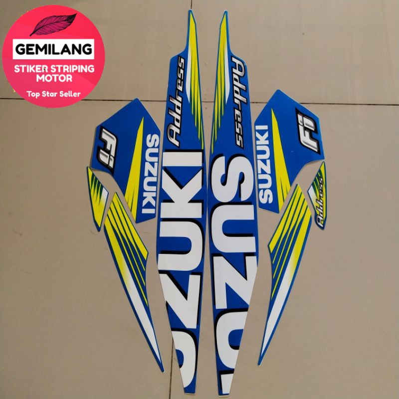 Original Genuine Striping Decal Polet Sticker Suzuki address fi r 125 ...