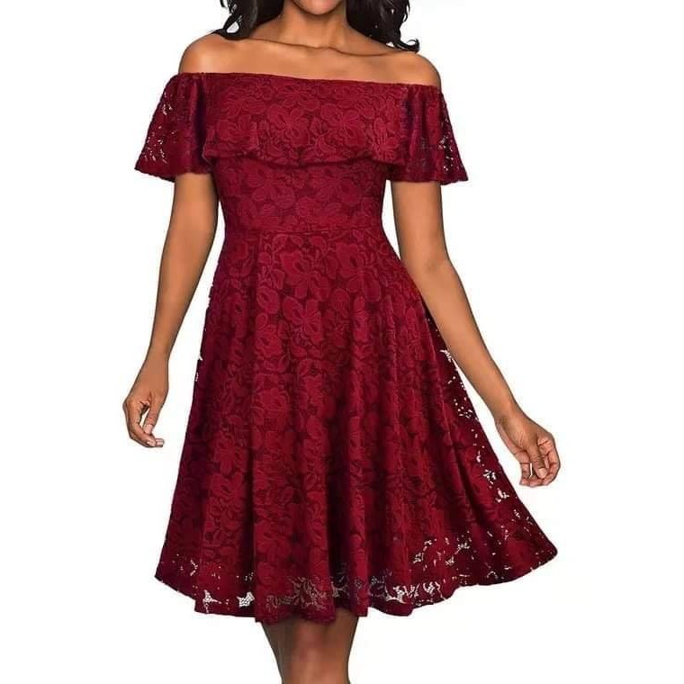 Lace Off shoulder Dress Shopee Philippines