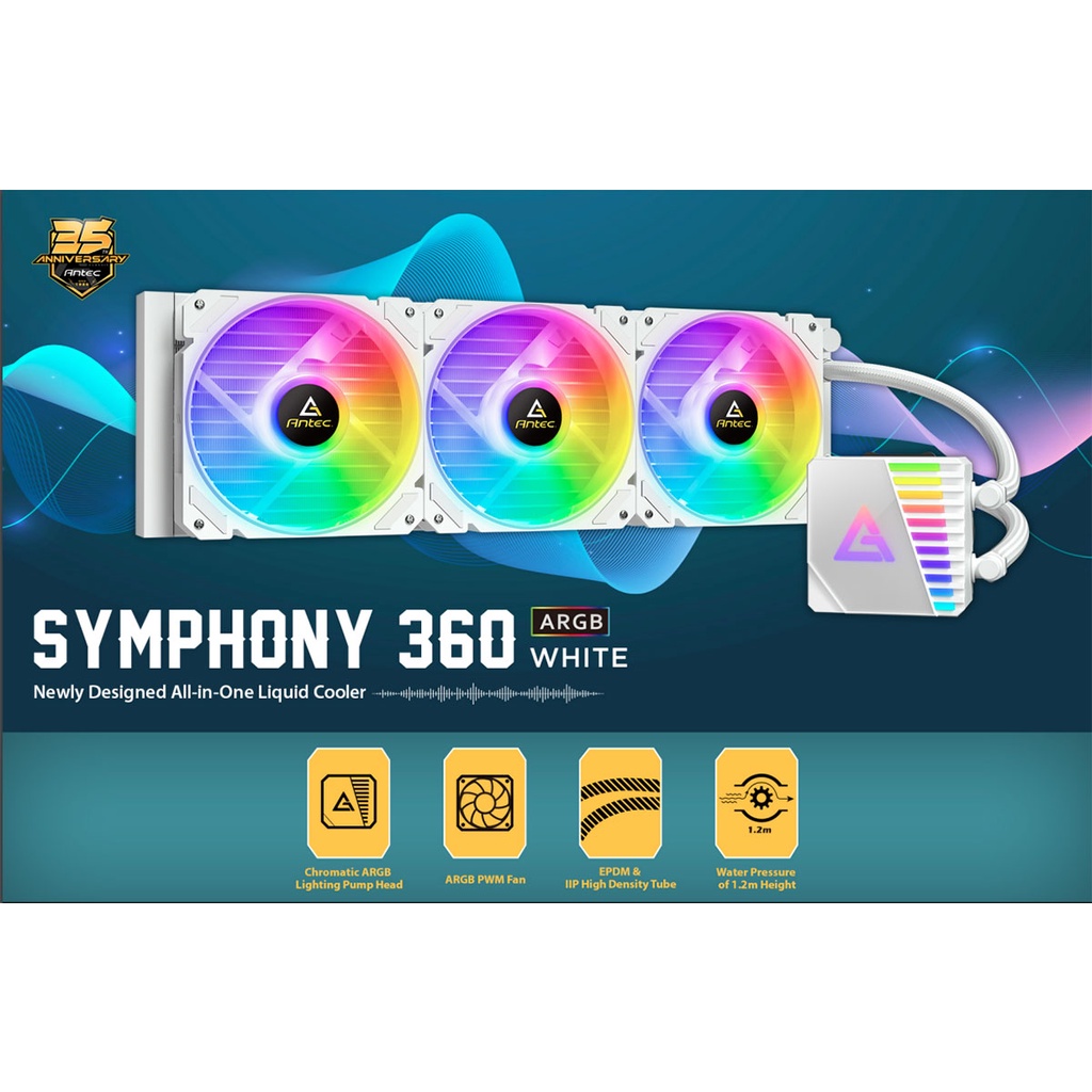 ANTEC SYMPHONY 360 WHITE ARGB LIQUID COOLER | Shopee Philippines