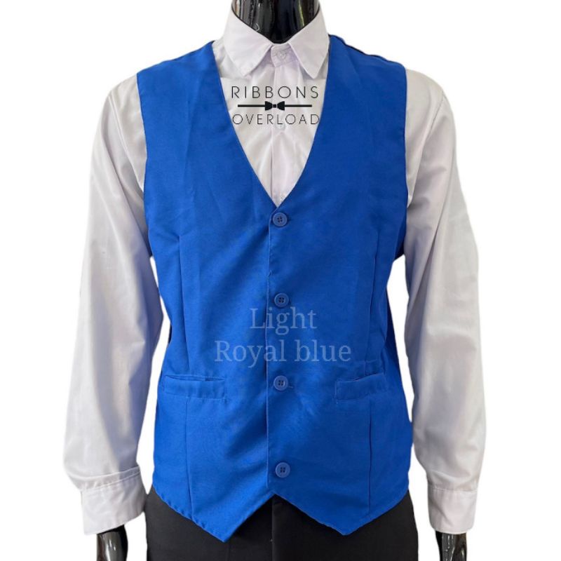 Light Royal blue Vest For Adult (Slim fit) | Shopee Philippines