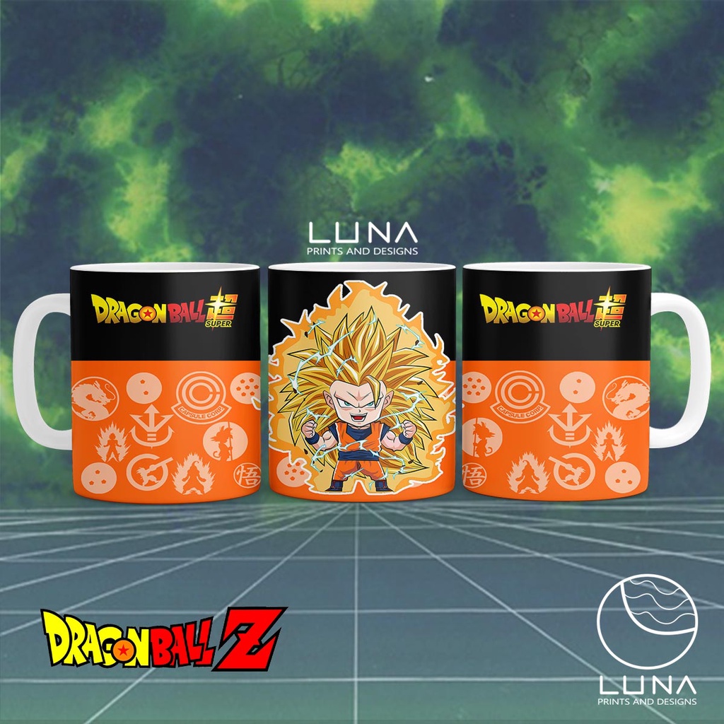 Dragon ball chibi Mug Collection Goku, Gohan, Cell, Brolly, Beerus ...