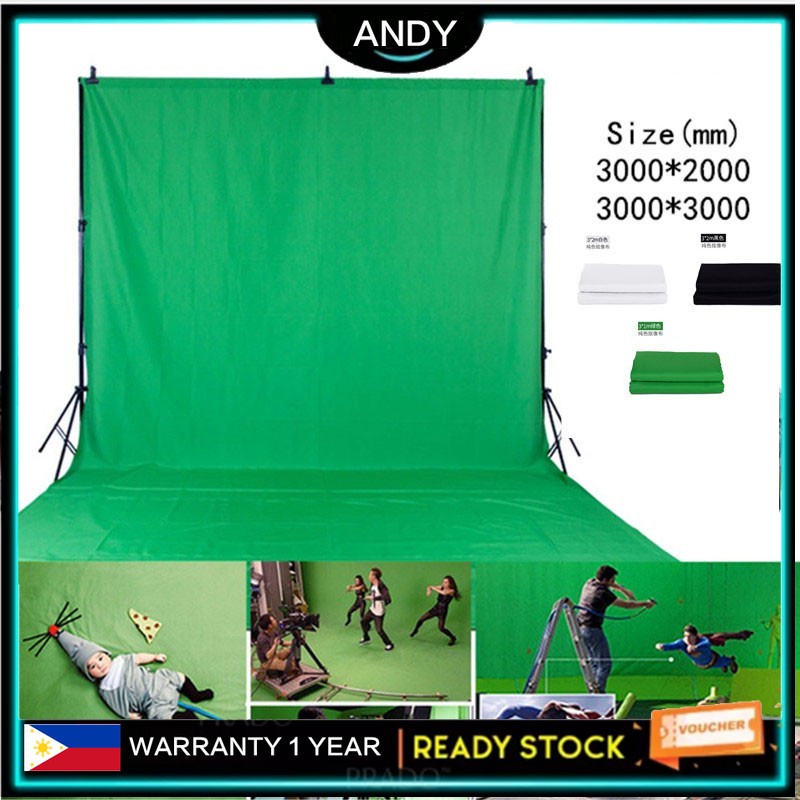 【COD】2x3m Photography Backdrop Smooth Muslin Cotton Green screen for ...