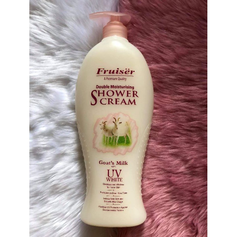 FRUISER DOUBLE MOISTURIZING SHOWER CREAM GOAT MILK 1000mL Shopee