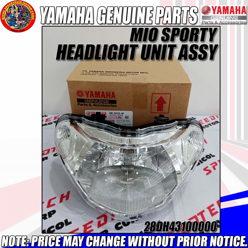 MIO SPORTY HEADLIGHT UNIT ASSY (YGP) (GENUINE 28DH431000) Shopee Philippines