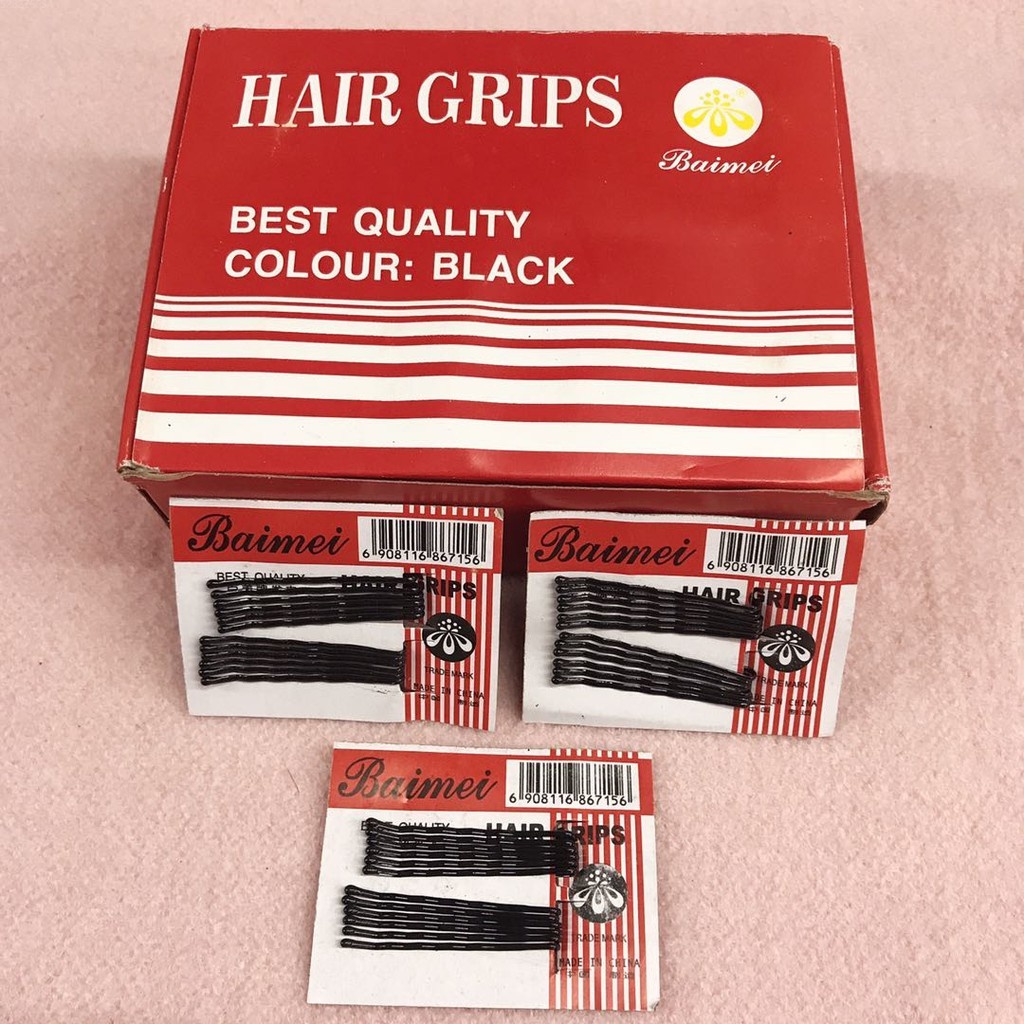 All Black Hair pins Box 72 Cards Shopee Philippines