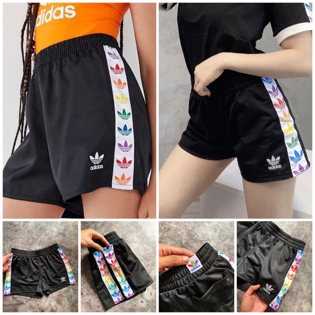 Adidas pride rainbow hot sale trefoil tape short