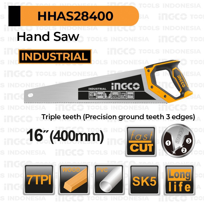 Hand Saw 16 "ingco Hhas28400 Inch Inch Manual Hand Saws Shopee