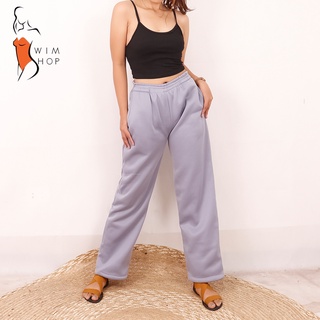 MIMMI Plain Big Size Cotton Spandex Square Pants for Women
