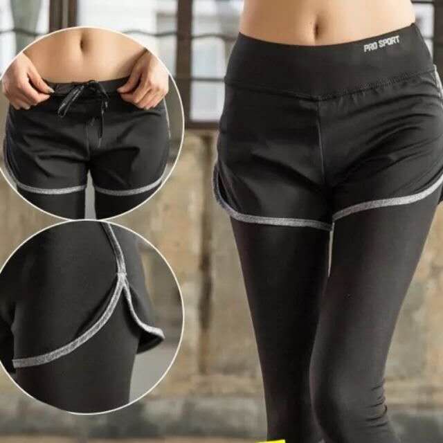 COD Hs 103 Yoga sports leggings with short Urstore. Shopee Philippines