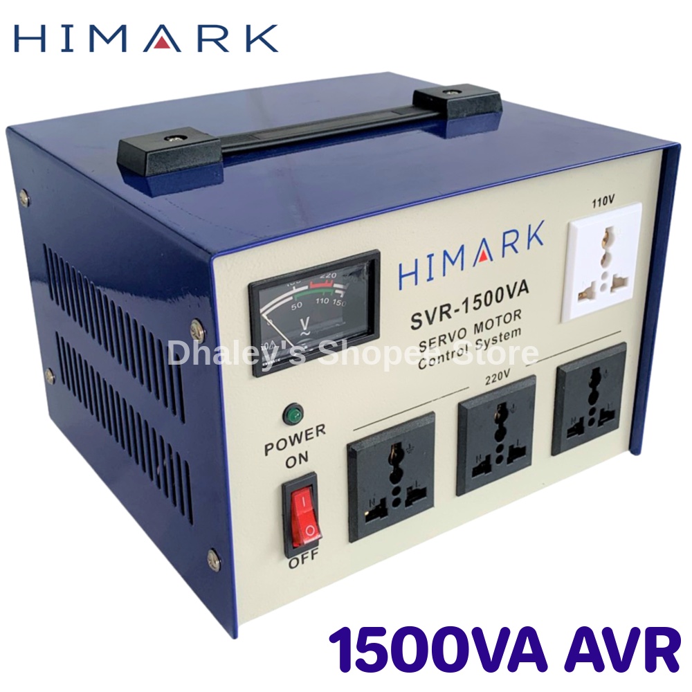 Himark AVR Automatic Voltage Regulator 1500watts SVR1500VA Servo Type AVR Time Delay Shopee