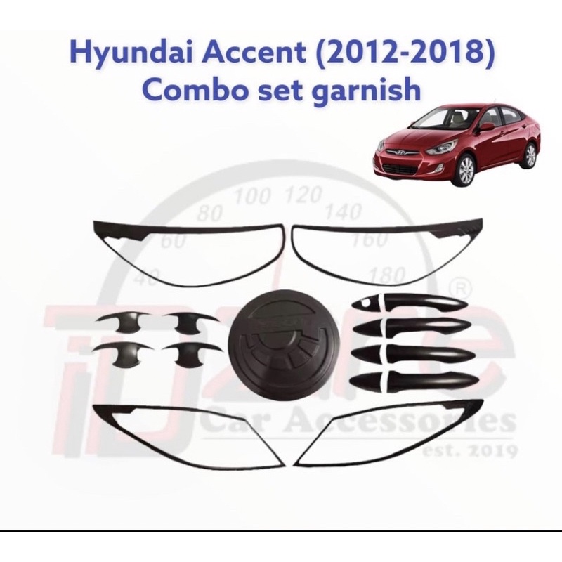 Hyundai Accent combo set garnish (2012-2018) | Shopee Philippines