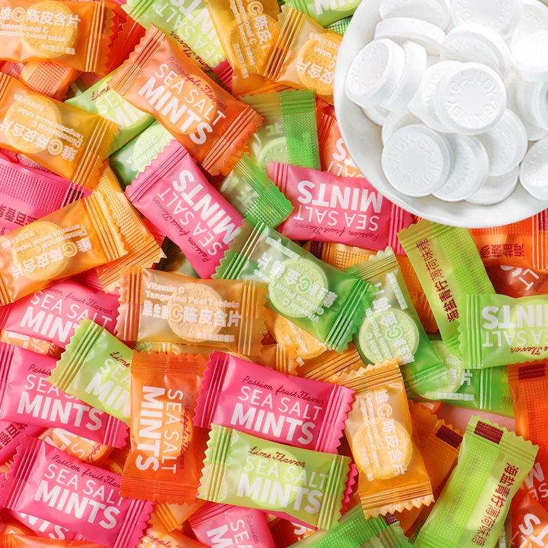 Sea Salt Sugar Free Mints Fresh Breath Lozenges Cool Hard Candy Kissing