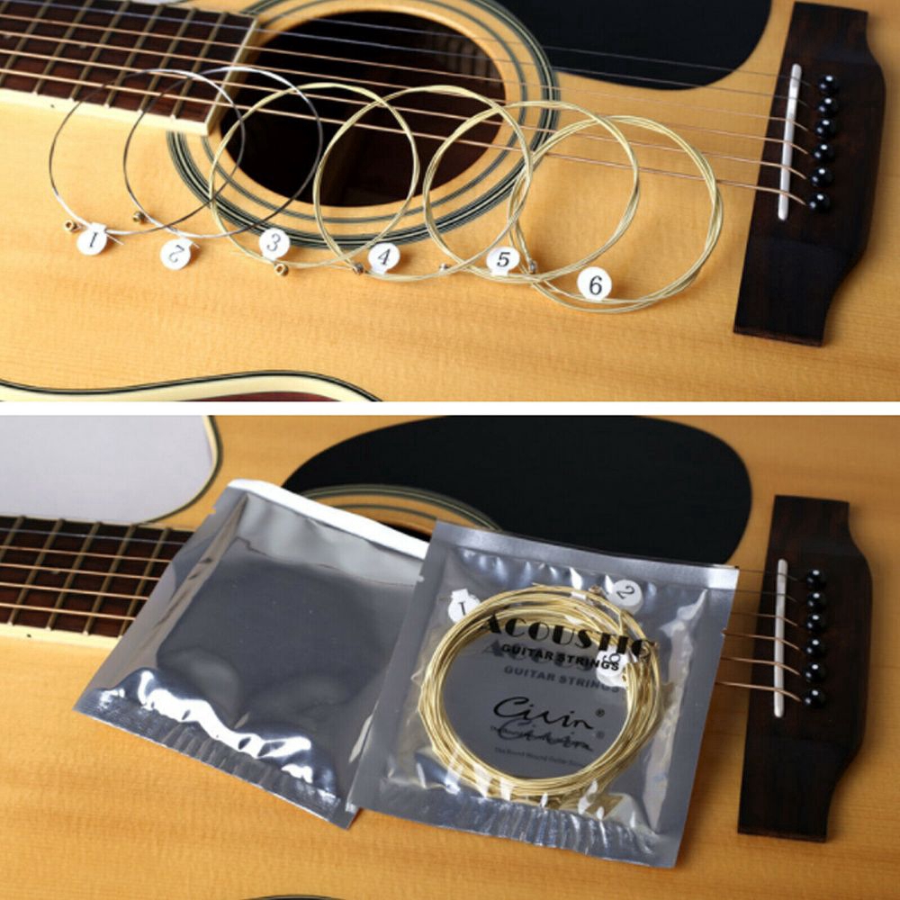 6 Piece Acoustic Guitar String Set Phosphor Bronze Musical