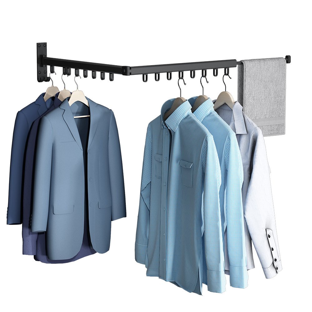 Wall Mounted SpaceSaver Clothes Hanger, Clothes Drying Rack