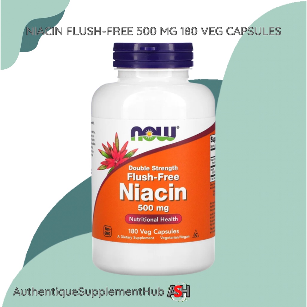 Now Supplements, Niacin Flush-Free 500 mg 180 Veg Capsules ...