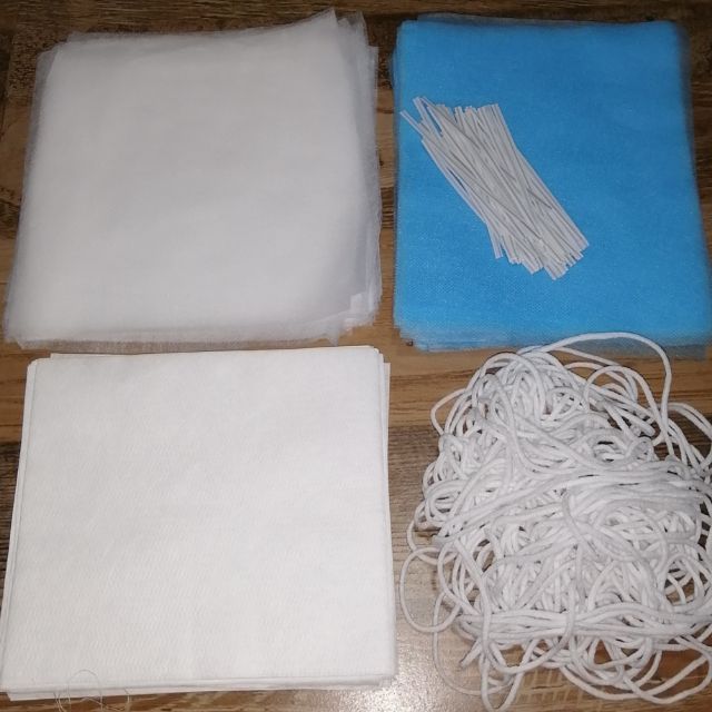 FABRIC & RAW MATERIALS FOR DIY SURGICAL MASK (COMPLETE SET) | Shopee ...
