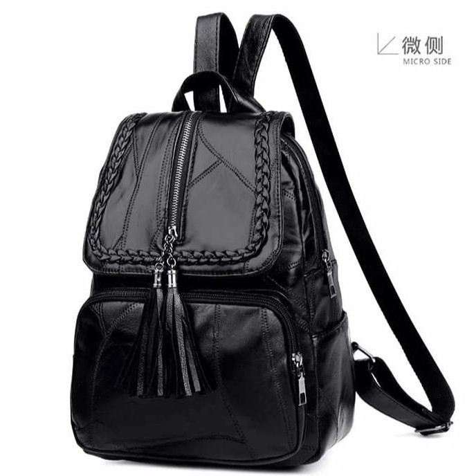 AK Fashion P.U leather Backpack For Women (B102-IN) | Shopee Philippines