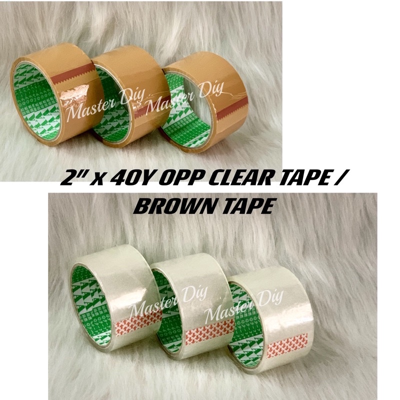 !! 2” x 40Y OPP CLEAR TAPE / BROWN TAPE / CARTON PACKING TAPE