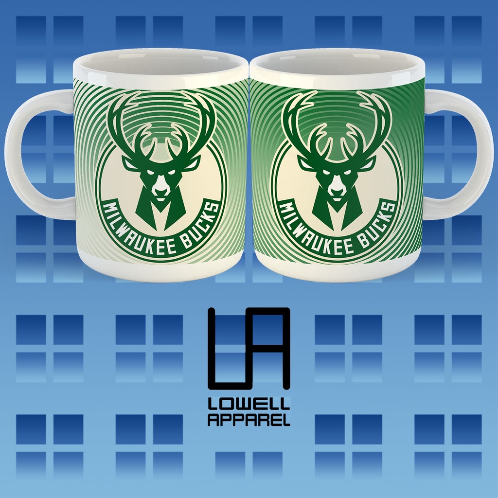 Milwaukee Bucks Logo NBA Basketball Sports Mug Gift Sublimation Print