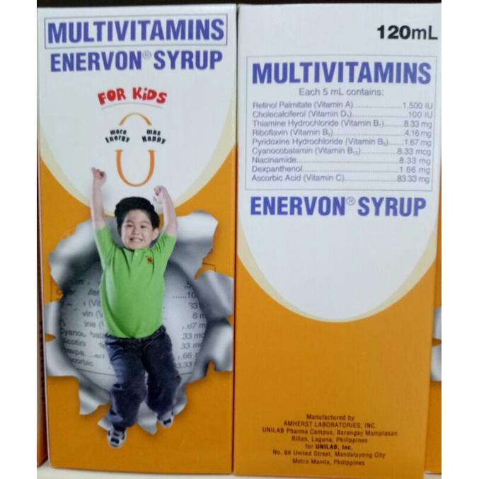 Enervon Syrup for Kids 120mL Enervon Multivitamins Shopee Philippines