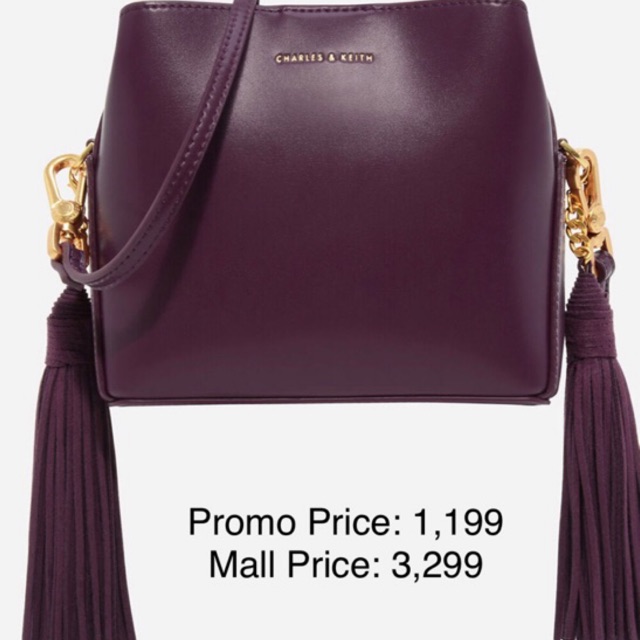 Charles and keith purple bag hot sale