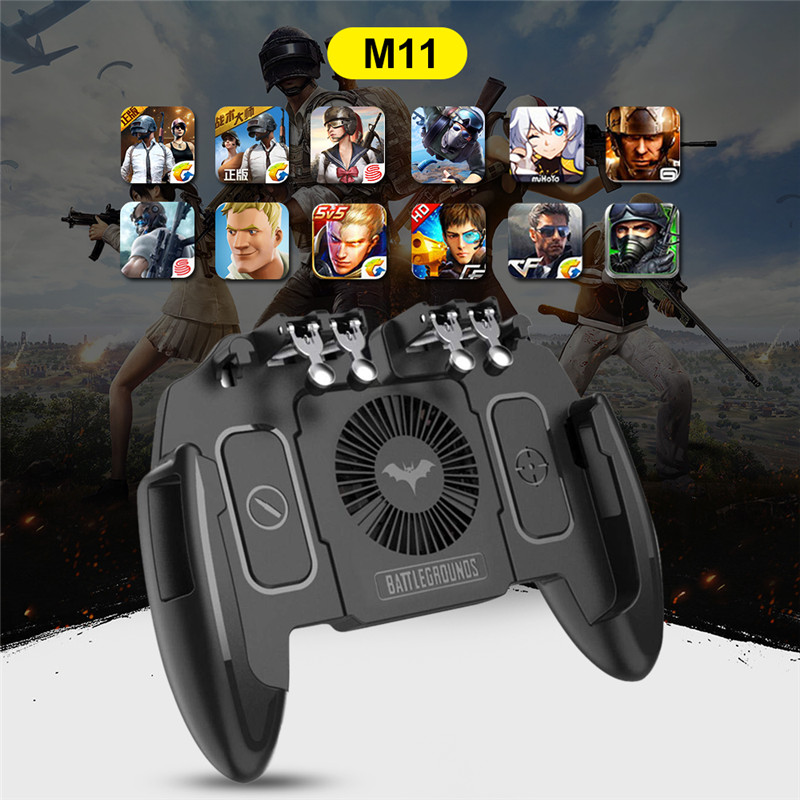 Six Finger PUBG Mobile Game Controller Gamepad Trigger Aim Button L1R1 ...