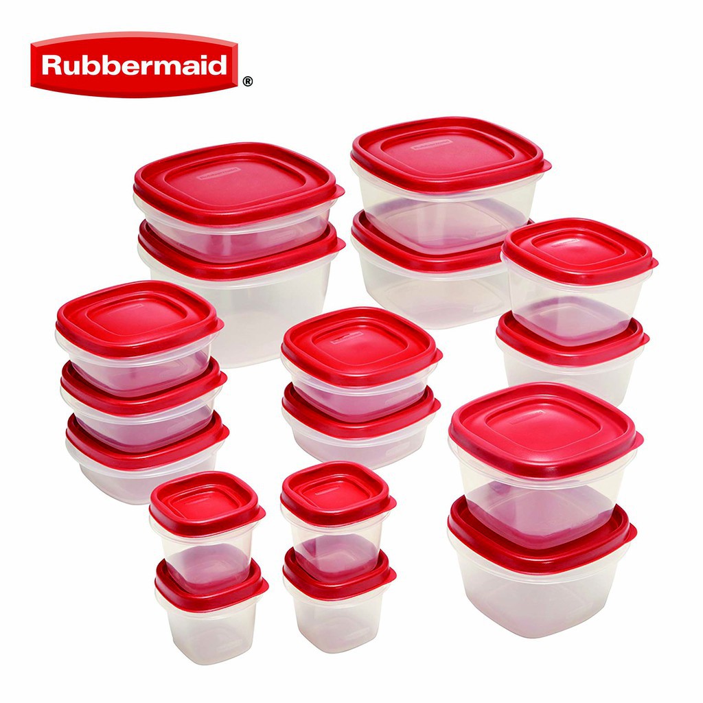 Rubbermaid Easy Find Lids Microwave Safe 34pc Storage set Plastic Food