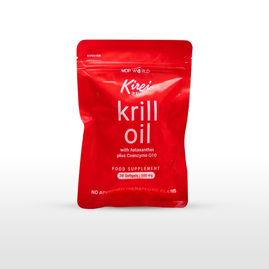 Kirei Krill Oil with Astaxanthin plus Coenzyme Q10 (550mg x 30 Softgels/Pouch) Shopee Philippines